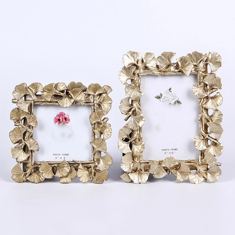 Golden Silver Ginkgo Design Photo Frames Resin Carved Frames Europe Style Picture Frames For Home Table Wall Decor porta retrato
Golden Silver Ginkgo Design Photo Frames Resin Carved Frames Europe Style Picture Frames For Home Table Wall Decor porta retrato