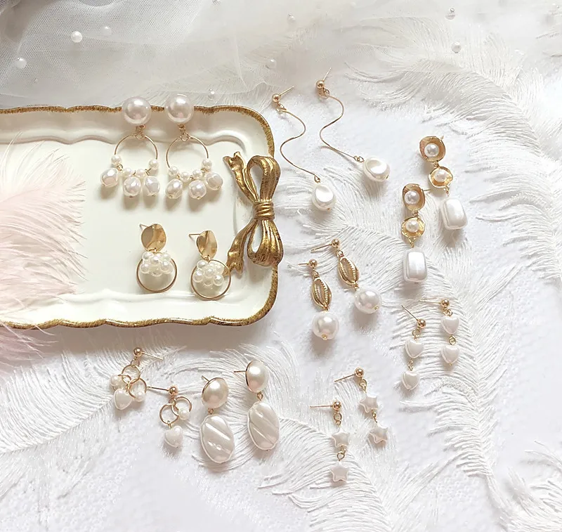 Vintage Pearl Bead Geometric Heart Round Star Drop Earrings For Women Elegant Wedding Engagement Dangle Earring Bride Jewelry
Vintage Pearl Bead Geometric Heart Round Star Drop Earrings For Women Elegant Wedding Engagement Dangle Earring Bride Jewelry