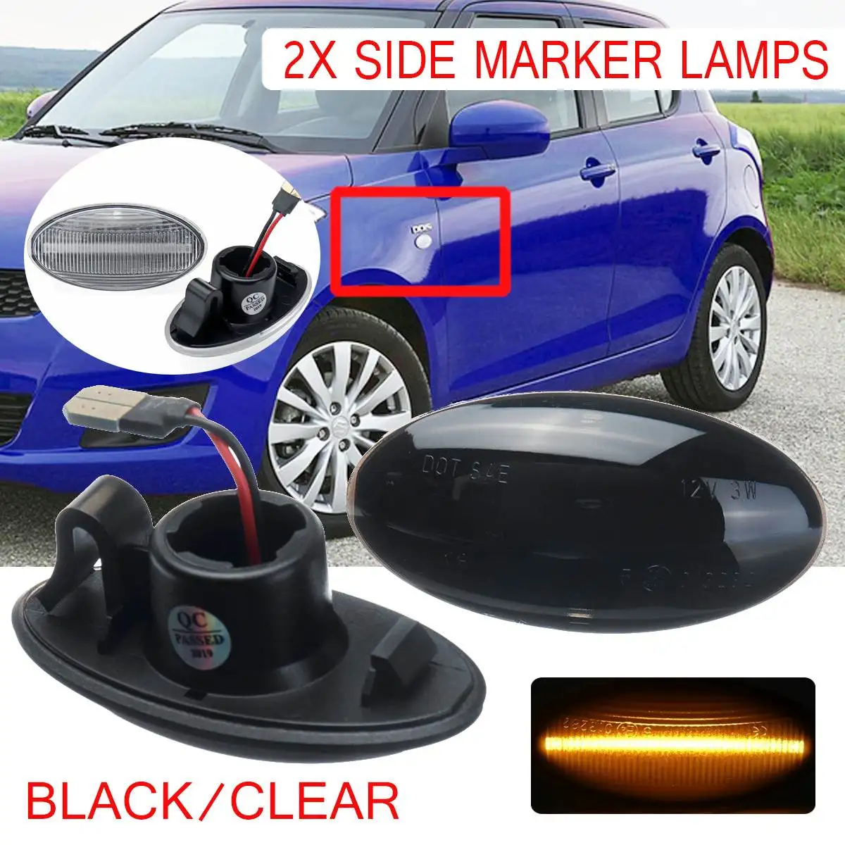 2PCS LED Side Marker Light Side Repeater Lamp Indicator 12v Panel Lamp for Suzuki Grand Vitara Swift Fiat Sedici APV Arena
2PCS LED Side Marker Light Side Repeater Lamp Indicator 12v Panel Lamp for Suzuki Grand Vitara Swift Fiat Sedici APV Arena