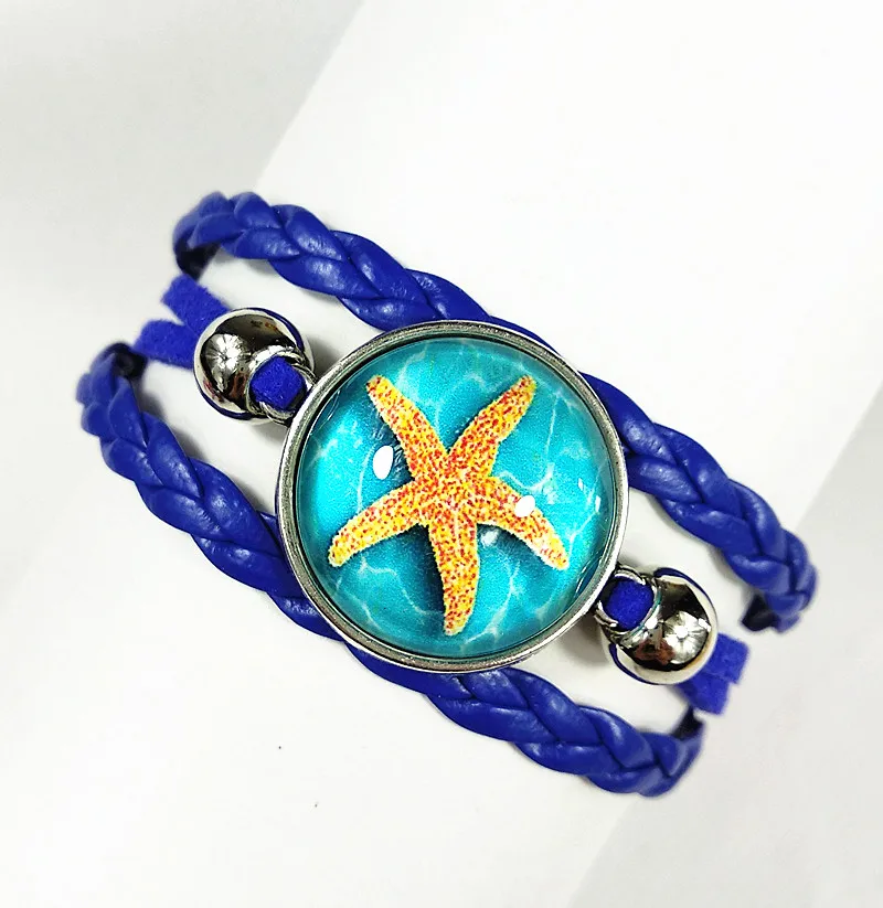 1pc 6 design New spring and summer Styles Blue ocean shell fish charm Bracelet Glass hand chain
1pc 6 design New spring and summer Styles Blue ocean shell fish charm Bracelet Glass hand chain