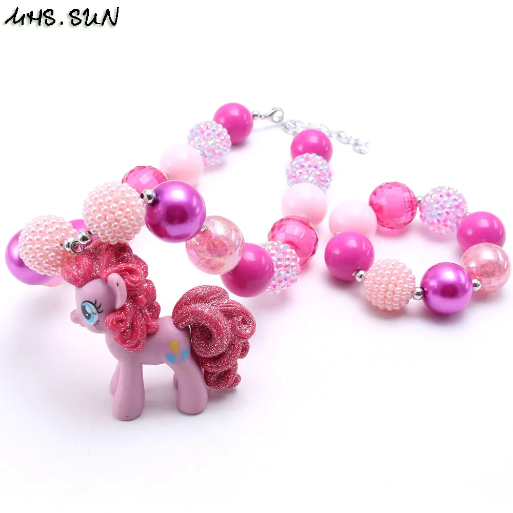 MHS.SUN DIY baby chunky beaded necklace bracelet cartoon horse pendant necklace girls kids pink bubblegum bracelet jewelry set
MHS.SUN DIY baby chunky beaded necklace bracelet cartoon horse pendant necklace girls kids pink bubblegum bracelet jewelry set