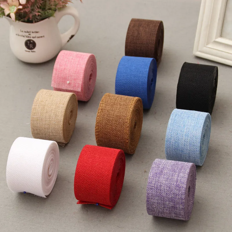 10Meters/Lot *5cm DIY Linen Ribbon Trim Rustic Wedding Decoration Christmas Gift Wraping Linen Lace Hair Bow Material
10Meters/Lot *5cm DIY Linen Ribbon Trim Rustic Wedding Decoration Christmas Gift Wraping Linen Lace Hair Bow Material