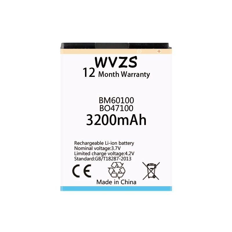 wvzs 3200mAh Li-ion Battery BM60100 BO4710 For HTC Desire 400 500 600 Dual SIM 609d 5088 5060 C525c C525E T528 T606W T608T
wvzs 3200mAh Li-ion Battery BM60100 BO4710 For HTC Desire 400 500 600 Dual SIM 609d 5088 5060 C525c C525E T528 T606W T608T