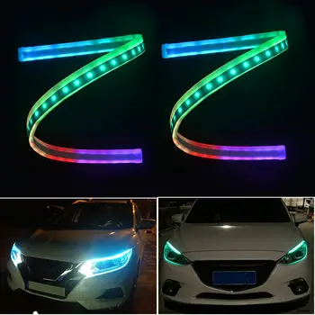 2pcs Auto Lamps For Car DRL LED Daytime Running Lights Car Styling Accessories Turn Signal Guide Strip Headlight Decorative RGB
2pcs Auto Lamps For Car DRL LED Daytime Running Lights Car Styling Accessories Turn Signal Guide Strip Headlight Decorative RGB