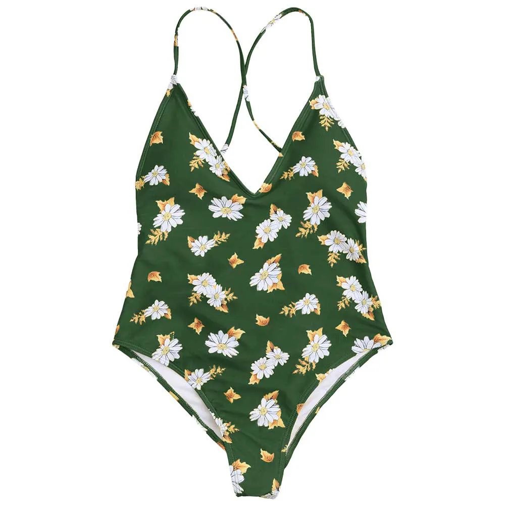 2018 Women New Cross Back Floral High Cut Swimwear Sexy V Neck Mid Waisted Floral Spaghetti Straps One Piece Swimsuit
2018 Women New Cross Back Floral High Cut Swimwear Sexy V Neck Mid Waisted Floral Spaghetti Straps One Piece Swimsuit