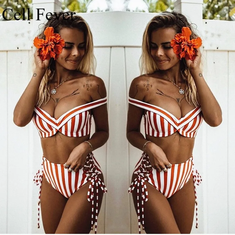 Bikini Swimsuit For Women Stripe Brazilian Bikinis Set High Waist Bandage Push Up Bathing Suit Female Summer Beachwear Biquini
Bikini Swimsuit For Women Stripe Brazilian Bikinis Set High Waist Bandage Push Up Bathing Suit Female Summer Beachwear Biquini