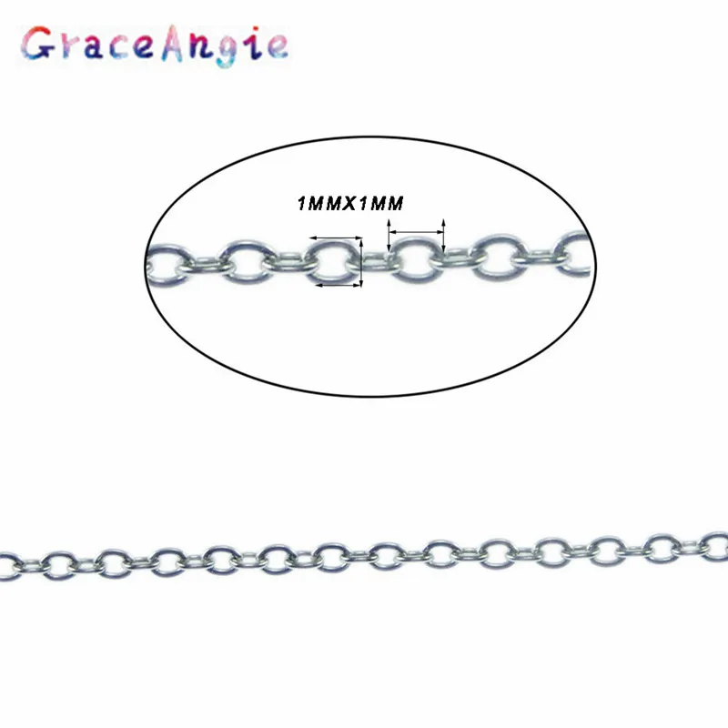 GraceAngie Stainless Steel Welded Cross Chain Joker Chain Jewelry Accessories DIIY 1m/pack Width 1mm Length 1mm
GraceAngie Stainless Steel Welded Cross Chain Joker Chain Jewelry Accessories DIIY 1m/pack Width 1mm Length 1mm