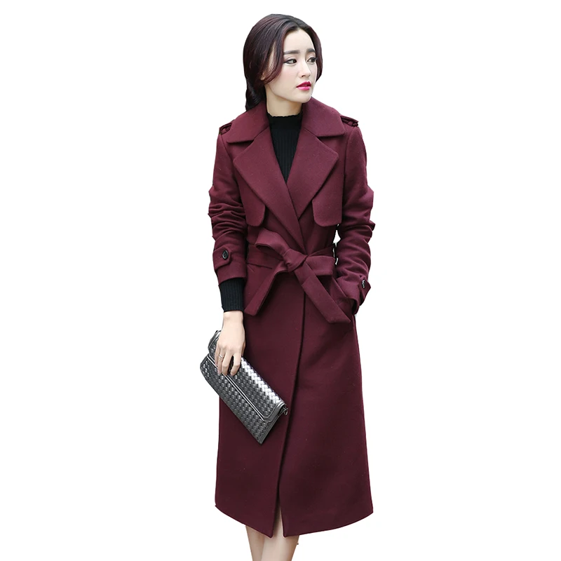 Brand 2019 Winter Coat With Belt Female Warm Wool Coat Long Women's Cashmere Coat European Fashion Jacket Outwear Women clothing
Brand 2019 Winter Coat With Belt Female Warm Wool Coat Long Women's Cashmere Coat European Fashion Jacket Outwear Women clothing