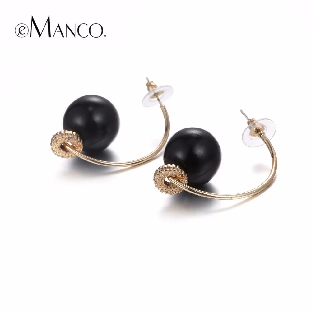 eManco Trendy Minimalist C Shape Pierce Hook Stud Earrings for Women Black Beads Ear Brand Fashion Jewelry
eManco Trendy Minimalist C Shape Pierce Hook Stud Earrings for Women Black Beads Ear Brand Fashion Jewelry