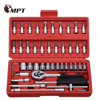 46pcs/set Carbon Steel Combination Tool Set Wrench Batch Head Ratchet Pawl Socket Spanner Screwdriver Household Car Repair Tool
46pcs/set Carbon Steel Combination Tool Set Wrench Batch Head Ratchet Pawl Socket Spanner Screwdriver Household Car Repair Tool