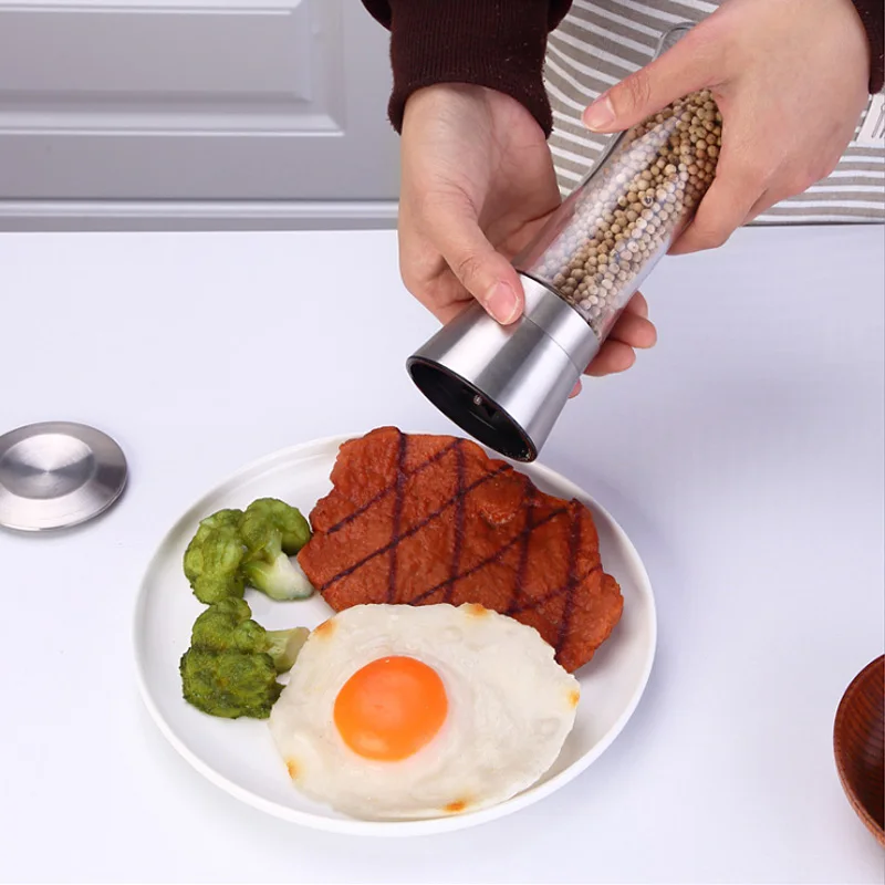 Kitchen tools Food crusher Pepper grinder Comminator condiment Food grade 304 Stainless steel materials Lead-free glass Healthy
Kitchen tools Food crusher Pepper grinder Comminator condiment Food grade 304 Stainless steel materials Lead-free glass Healthy