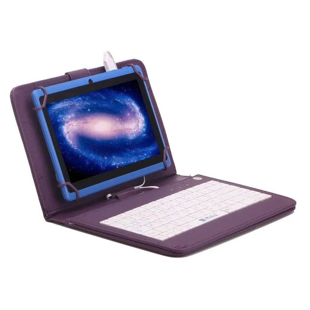 7-дюймовый чехол для планшета с клавиатурой фиолетового цвета на английском