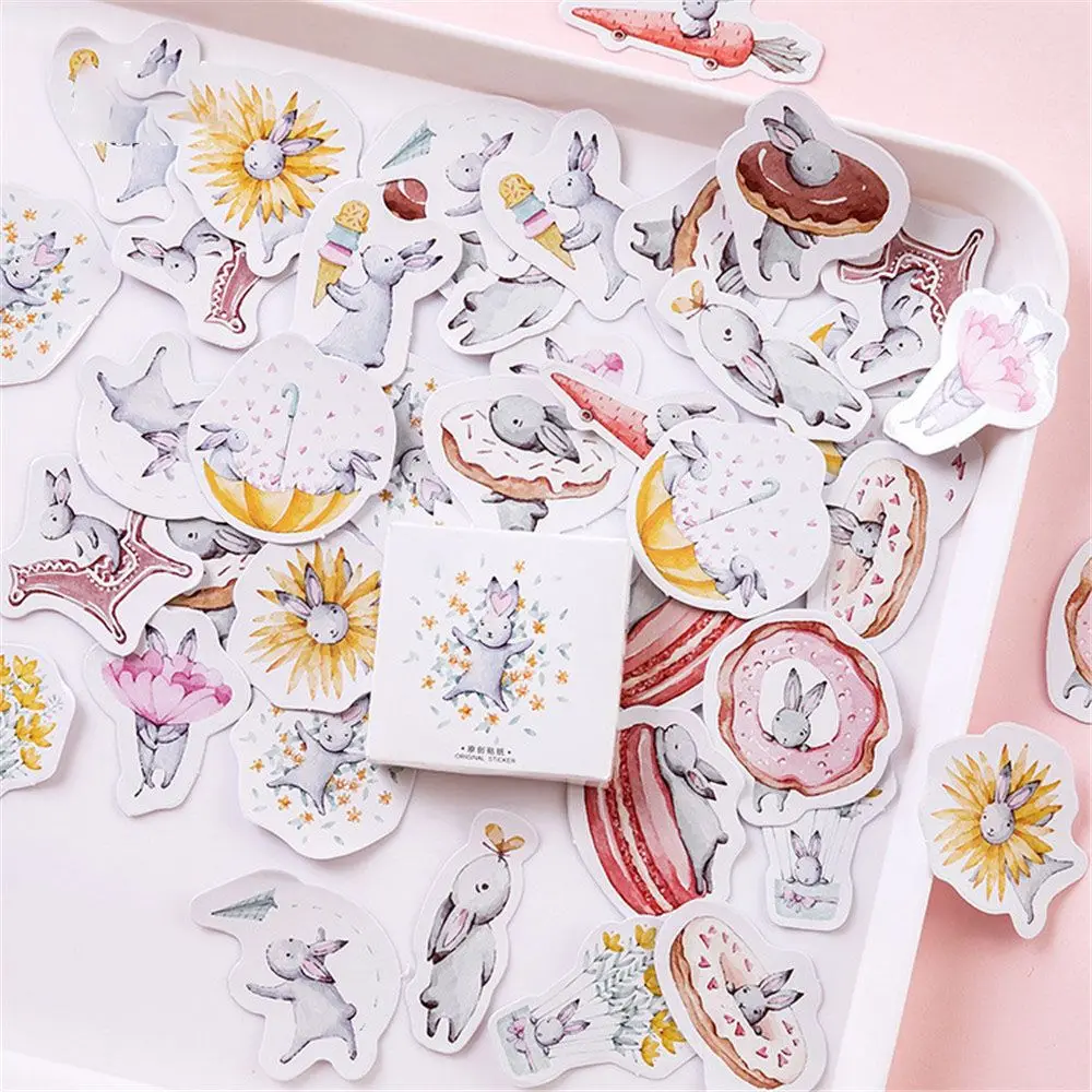 45Pcs Cute Rabbit Diary Sticker Stationery Scrapbooking DIY Clipbook Album Diary Decoration Packaging Seal Label
45Pcs Cute Rabbit Diary Sticker Stationery Scrapbooking DIY Clipbook Album Diary Decoration Packaging Seal Label