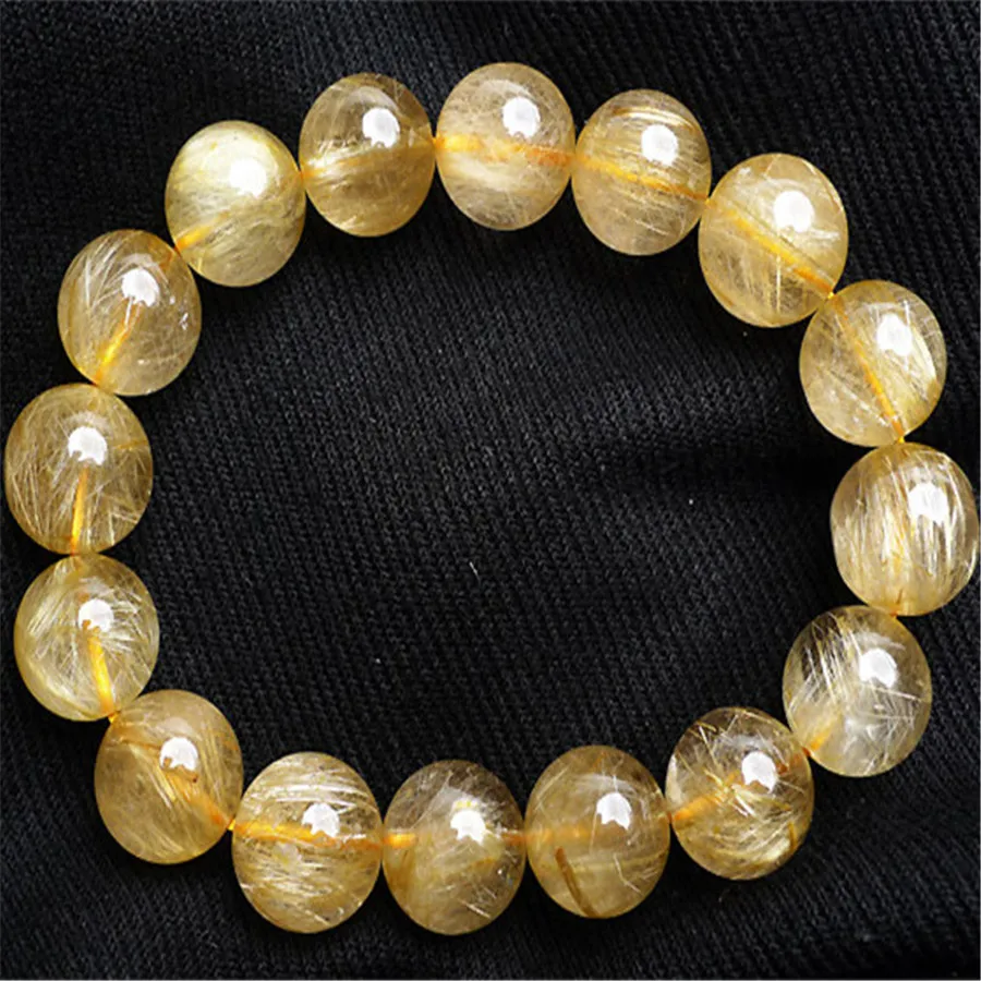13mm Brazil Natural Yellow Gold Rutilated Quartz Crystal Round Beads Stretch Charm Women Men Bracelet
13mm Brazil Natural Yellow Gold Rutilated Quartz Crystal Round Beads Stretch Charm Women Men Bracelet
