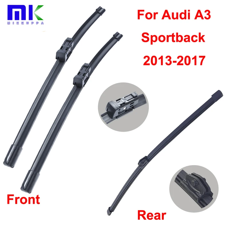 Wiper Blades For Audi A3 Sportback 2013-2017 Combo Front And Rear Rubber Boneless Windscreen Wipers Auto Car Accessories
Wiper Blades For Audi A3 Sportback 2013-2017 Combo Front And Rear Rubber Boneless Windscreen Wipers Auto Car Accessories