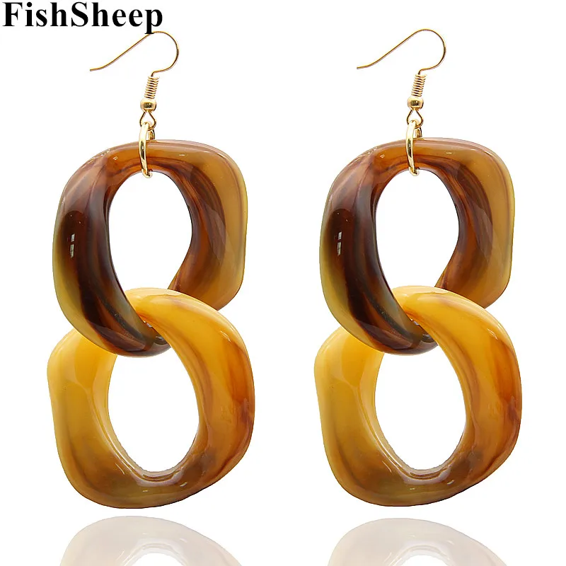 FishSheep New Design 2018 Geometry Acrylic Earrings Vintage Big Chain Link Drop Earrings For Women Jewelry Brincos Wholesale
FishSheep New Design 2018 Geometry Acrylic Earrings Vintage Big Chain Link Drop Earrings For Women Jewelry Brincos Wholesale
