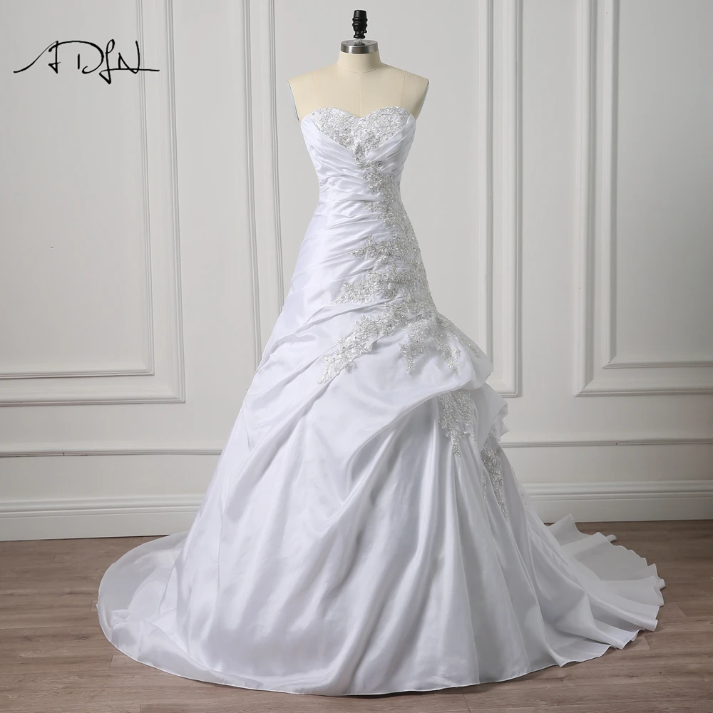ADLN Sweetheart Sleeveless Corset Wedding Dresses with Appliques Abiti da Sposa Taffeta Mermaid Bridal Gown
ADLN Sweetheart Sleeveless Corset Wedding Dresses with Appliques Abiti da Sposa Taffeta Mermaid Bridal Gown