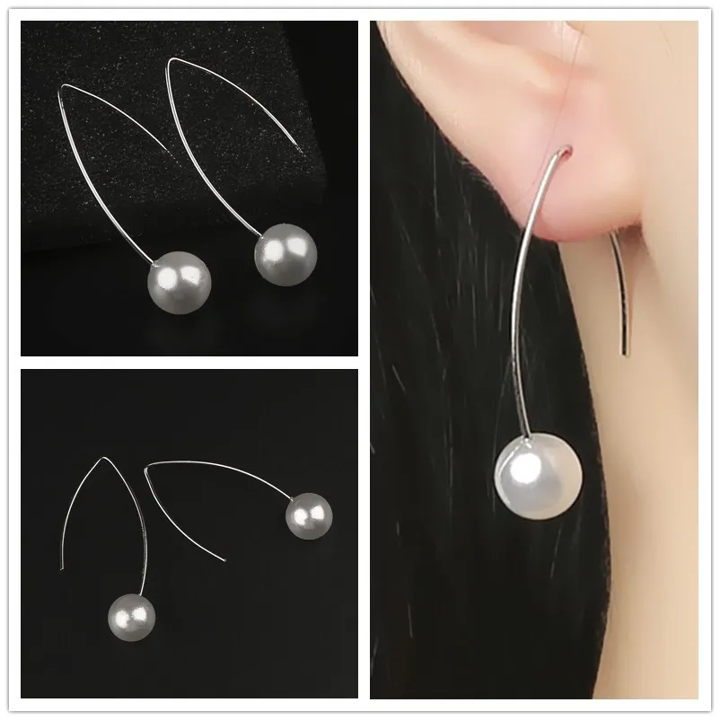 EK355 New Fashion Punk Simulated Pearl Long V shaped Copper Wire Drop Earring For Women European Statement Temperament Jewelry
EK355 New Fashion Punk Simulated Pearl Long V shaped Copper Wire Drop Earring For Women European Statement Temperament Jewelry