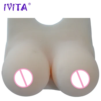 

IVITA 1400g Realistic Silicone Breast Forms Crossdresser Silicone Breasts Fake Boobs For Transgender Enhancer Drag Queen Shemale