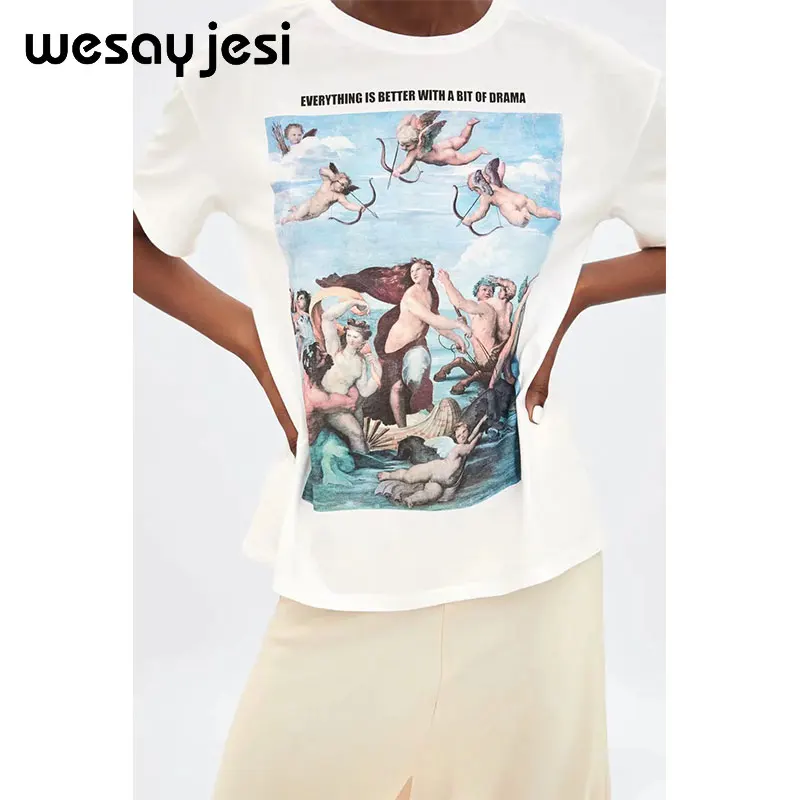 2019 summer fashion t shirt women harajuku korean clothes streetwear cartoon angel print cotton o-neck tshirt tops plus size
2019 summer fashion t shirt women harajuku korean clothes streetwear cartoon angel print cotton o-neck tshirt tops plus size