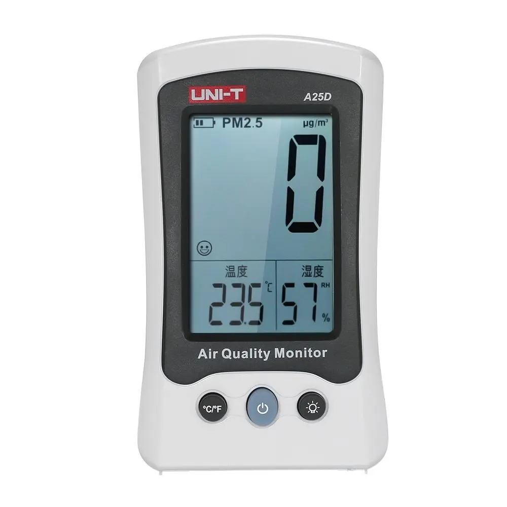 UNI-T A25D PM2.5 Tester Temperature and Humidity Meter PM2.5 Air Quality Monitor Rechargeable PM2.5 Detector Thermometer
UNI-T A25D PM2.5 Tester Temperature and Humidity Meter PM2.5 Air Quality Monitor Rechargeable PM2.5 Detector Thermometer