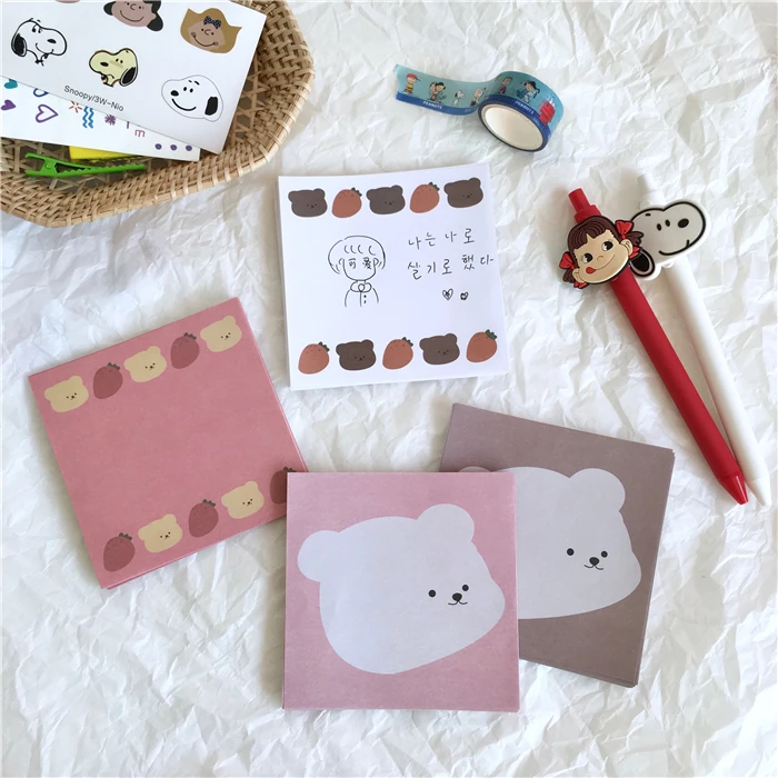 SIXONE 30 Sheets Cute Cartoon Little Bear Sticky Note Creative Notebook Portable Pocket Word Book Stationery Kawaii Memo Pad
SIXONE 30 Sheets Cute Cartoon Little Bear Sticky Note Creative Notebook Portable Pocket Word Book Stationery Kawaii Memo Pad