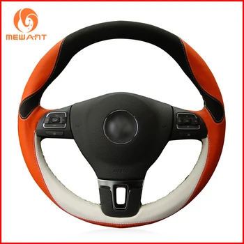MEWANT Orange Beige Leather Black Suede Steering Wheel Cover for Volkswagen VW Gol Tiguan Passat B7 Passat CC Touran Jetta Mk6
MEWANT Orange Beige Leather Black Suede Steering Wheel Cover for Volkswagen VW Gol Tiguan Passat B7 Passat CC Touran Jetta Mk6
