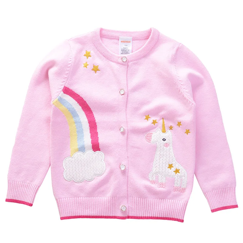 New Toddler Girl Sweater Cardigan Rainbow Applique Unicorn Star Embroidery Baby Girls Sweaters Top Autumn Fall Cute Outfits 3-7Y
New Toddler Girl Sweater Cardigan Rainbow Applique Unicorn Star Embroidery Baby Girls Sweaters Top Autumn Fall Cute Outfits 3-7Y