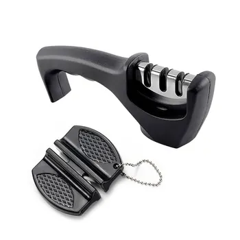 Professional Knife Sharpener, 3 Stage Diamond Ceramic Tungsten Steel Handheld Knives Sharpening Quickly, Safe and Easy to Use
Professional Knife Sharpener, 3 Stage Diamond Ceramic Tungsten Steel Handheld Knives Sharpening Quickly, Safe and Easy to Use