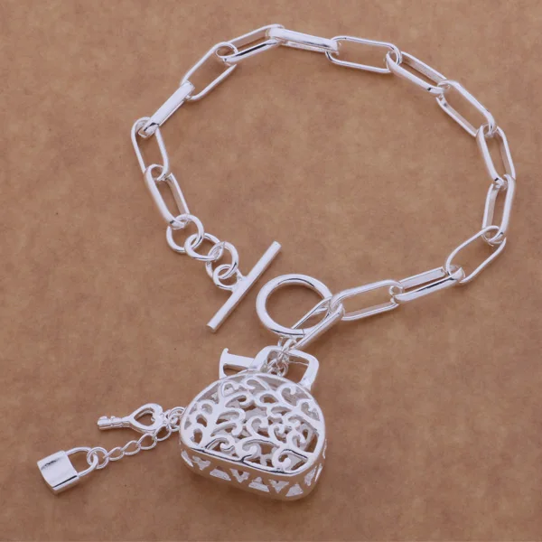 AH103 Hot sterling bracelet fashion jewelry Hollow out package /aktajcaa ayvajqca silver color | Украшения и аксессуары