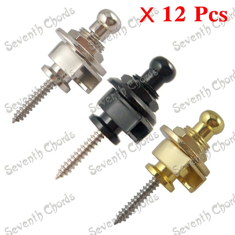 12 Pcs Guitar Bass Strap Lock Skidproof StrapLock locking pegs Pins,Guitar Strap Buttons Pins Metal End - 3 Color For Choose
12 Pcs Guitar Bass Strap Lock Skidproof StrapLock locking pegs Pins,Guitar Strap Buttons Pins Metal End - 3 Color For Choose