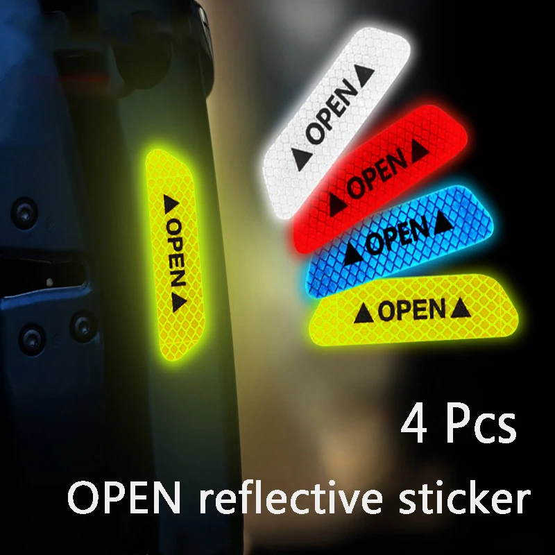 Car Door Safety Anti-collision Warning Reflective Stickers OPEN Long-distance Diamond Paper 4 Pcs
Car Door Safety Anti-collision Warning Reflective Stickers OPEN Long-distance Diamond Paper 4 Pcs