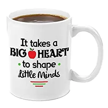 Teacher Appreciation Ceramic Coffee Mug – It Takes a Big Heart to Shape Little Minds Coffee Mug 11 oz. Perfect for Teachers Gift
Teacher Appreciation Ceramic Coffee Mug – It Takes a Big Heart to Shape Little Minds Coffee Mug 11 oz. Perfect for Teachers Gift
