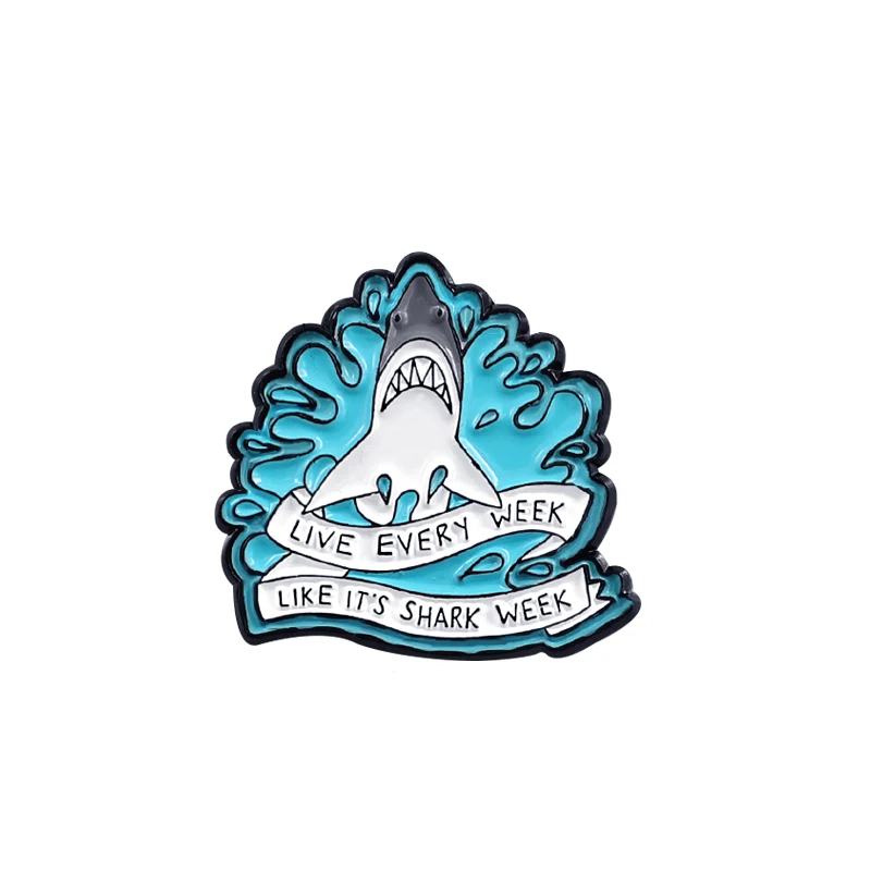 LIVE EVERY WEEK,LIKE ITS SHARK WEEK Shark Surf Metal Enamel Brooch Cute Animal Badge Pin Clothing Backpack Jewelry Accessories
LIVE EVERY WEEK,LIKE ITS SHARK WEEK Shark Surf Metal Enamel Brooch Cute Animal Badge Pin Clothing Backpack Jewelry Accessories
