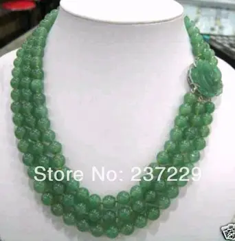 Wholesale price FREE SHIPPING ADCharming 3 Rows Green Jade Bead Necklace jade clasp 8mm
Wholesale price FREE SHIPPING ADCharming 3 Rows Green Jade Bead Necklace jade clasp 8mm