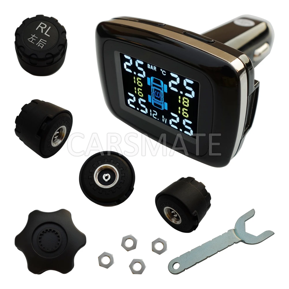 Universal Car TPMS With 4 External sensors Real Time Monitor & Support Bar & Psi With colorful LCD Display
Universal Car TPMS With 4 External sensors Real Time Monitor & Support Bar & Psi With colorful LCD Display