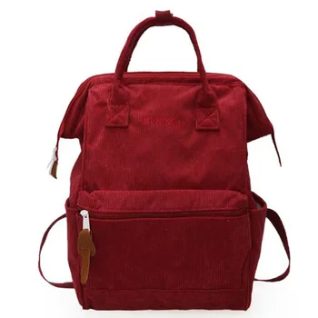 Corduroy Solid Color Backpack Sen Simple Simple Wild College Student Bag Leisure Travel Bag Red
Corduroy Solid Color Backpack Sen Simple Simple Wild College Student Bag Leisure Travel Bag Red