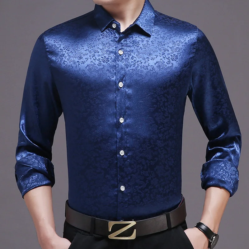 Soft and comfortable high-end silk luxury thin long sleeve shirt Autumn 2018New smart casual solid color quality men shirt M-3XL
Soft and comfortable high-end silk luxury thin long sleeve shirt Autumn 2018New smart casual solid color quality men shirt M-3XL