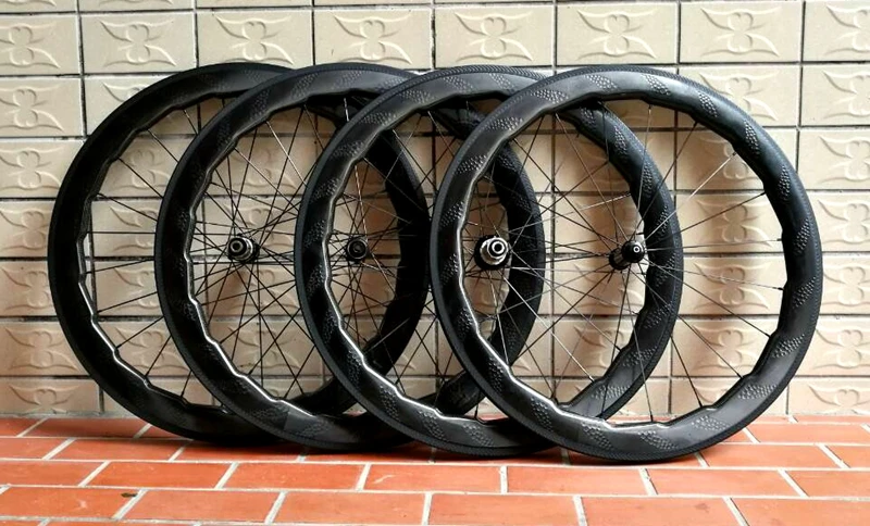 

700C road bike carbon wheels dimple carbon wheelset 45/50/58/80mm D350 t240 disc brake hubs