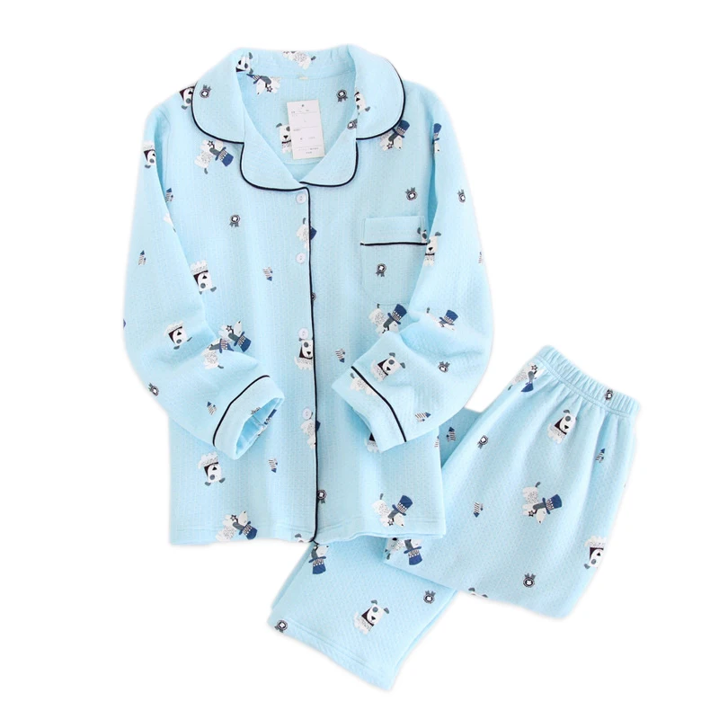 Kawaii dog pajamas women winter pajama set quilted pyjamas 100% cotton scuba long sleeve keep warm cute dog sleepwear
Kawaii dog pajamas women winter pajama set quilted pyjamas 100% cotton scuba long sleeve keep warm cute dog sleepwear