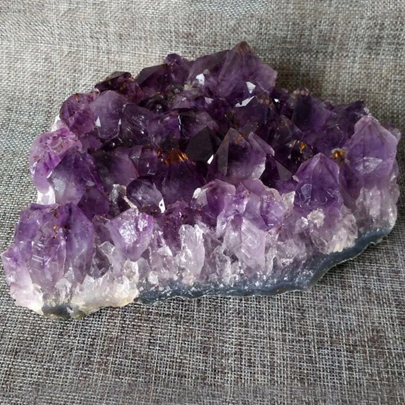 New Uruguay Natural Amethyst Cluster Geode Purple Crystal Quartz Specimen Home Decor