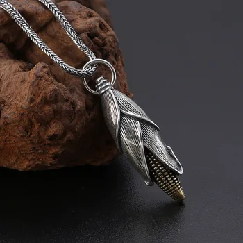 Factory Wholesale S925 Sterling Silver Jewelry Retro Style Thai Silver Fashion Popular Creative Corn Men And Women Pendant
Factory Wholesale S925 Sterling Silver Jewelry Retro Style Thai Silver Fashion Popular Creative Corn Men And Women Pendant
