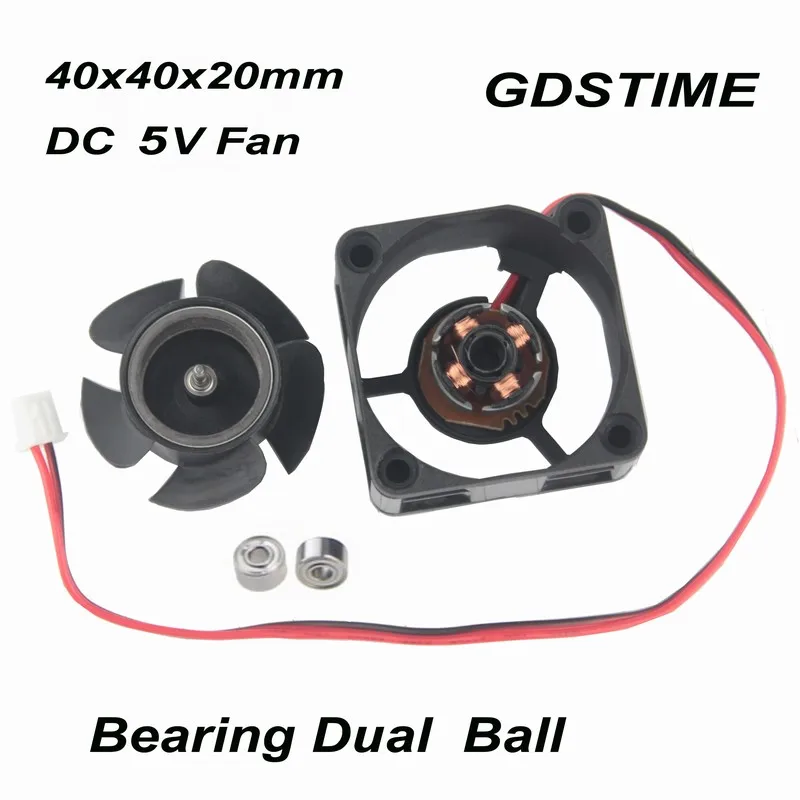 2 pcs Gdstime 4cm Ball Bearing 40x40x20mm Small Radiator 40mm x 20mm Smart DC 5V Brushless Cooling Cooler Fan 40mmx40mm 4020
2 pcs Gdstime 4cm Ball Bearing 40x40x20mm Small Radiator 40mm x 20mm Smart DC 5V Brushless Cooling Cooler Fan 40mmx40mm 4020