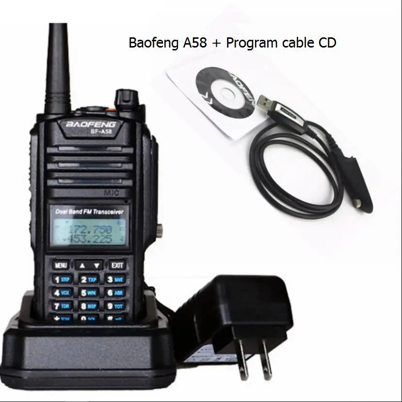 A58 Walkie talkie dual band 136-174MHZ 400-520MHZ VHF UHF wateproof IP67 two way radio 10 KM long distance walkie talkie
A58 Walkie talkie dual band 136-174MHZ 400-520MHZ VHF UHF wateproof IP67 two way radio 10 KM long distance walkie talkie