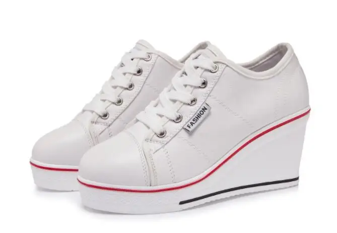 2019 Female Sneakers Wedges Canvas Single Shoes Woman High Heels 8CM Breathable Platform Height Increasing Casual Shoes Women
2019 Female Sneakers Wedges Canvas Single Shoes Woman High Heels 8CM Breathable Platform Height Increasing Casual Shoes Women