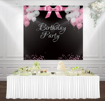 HUAYI Pink and white balloon bow for girl birthday party banner baby shower decor Photography Backdrop photo Background sm-214
HUAYI Pink and white balloon bow for girl birthday party banner baby shower decor Photography Backdrop photo Background sm-214