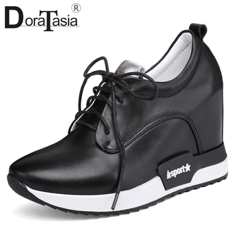 DORATASIA New Elegant Black Genuine Leather lace-up Platform Shoes 2019 Autumn Women High Shoes Woman Height Increasing 32-40
DORATASIA New Elegant Black Genuine Leather lace-up Platform Shoes 2019 Autumn Women High Shoes Woman Height Increasing 32-40