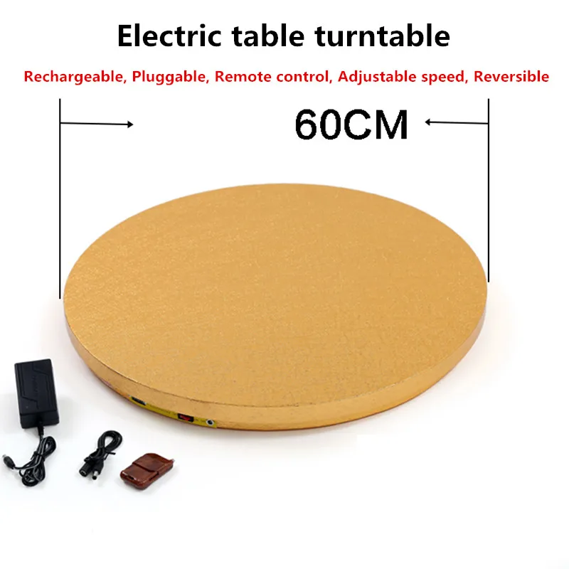 60CM Electric table turntable Remote control rechargeable rotary table Adjustable speed Y 
60CM Electric table turntable Remote control rechargeable rotary table Adjustable speed Y