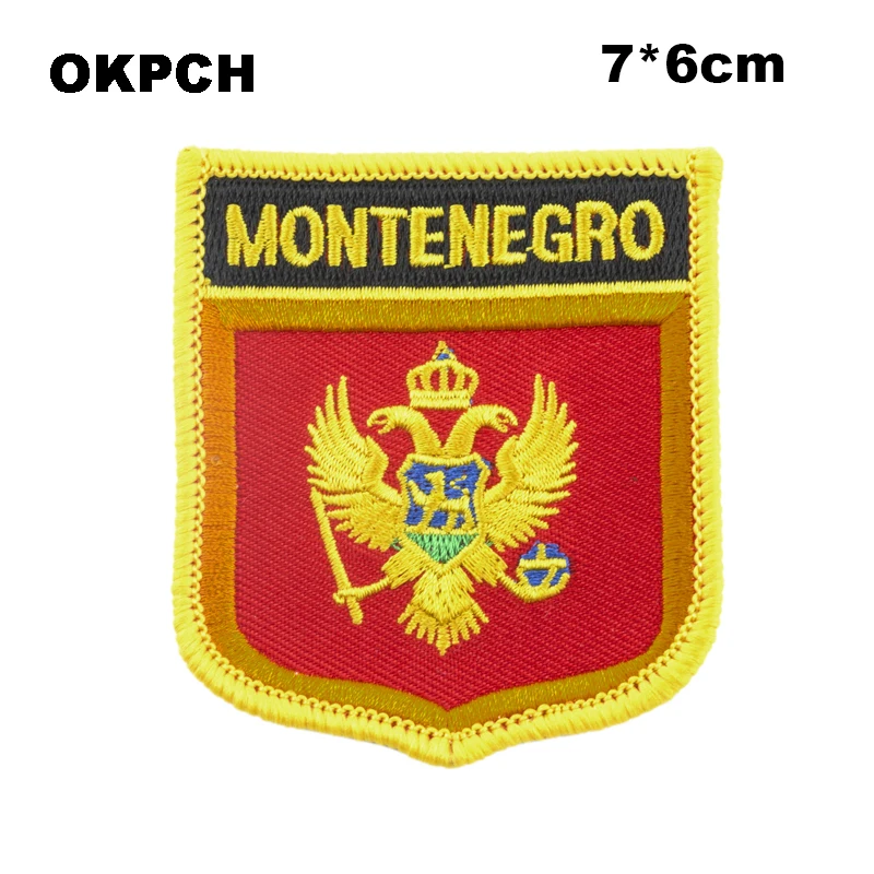 Montenegro Shield Shape Flag patches embroidered flag patches national flag patches for Cothing DIY Decoration PT0004-S
Montenegro Shield Shape Flag patches embroidered flag patches national flag patches for Cothing DIY Decoration PT0004-S