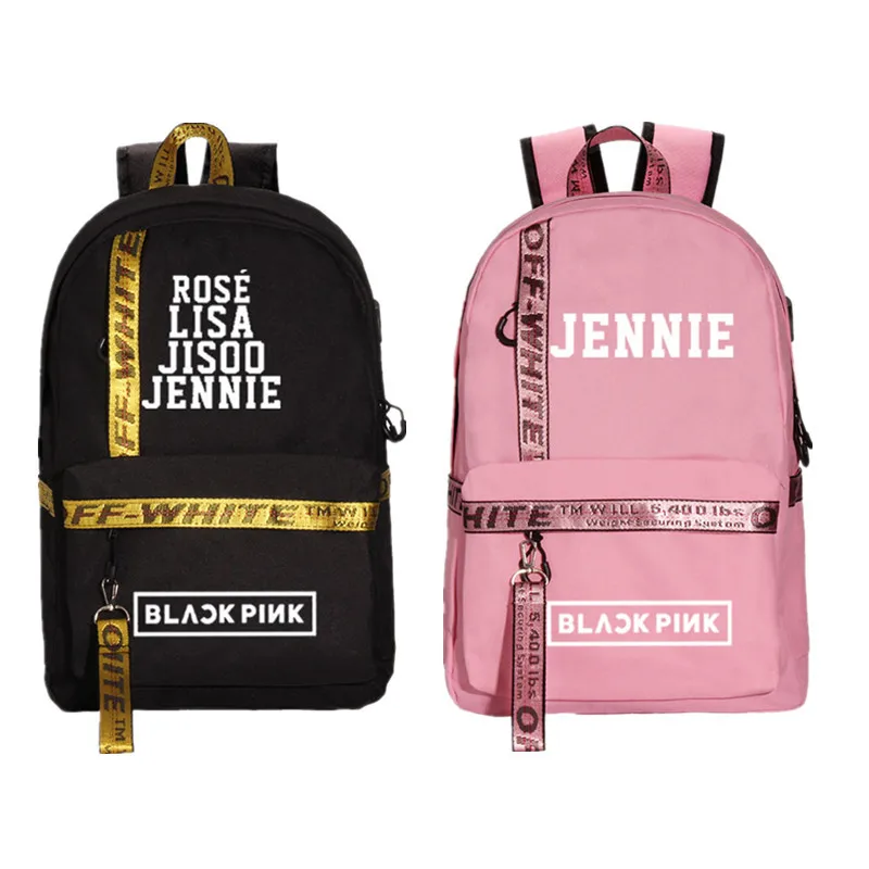 Kpop BLACKPINK LISA Backpack Women Korea Student School Bags for Teenage Girls Boys Large Nylon Chain Back Pack USB Bagpack
Kpop BLACKPINK LISA Backpack Women Korea Student School Bags for Teenage Girls Boys Large Nylon Chain Back Pack USB Bagpack